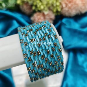 Wave Charm Glass Bangles