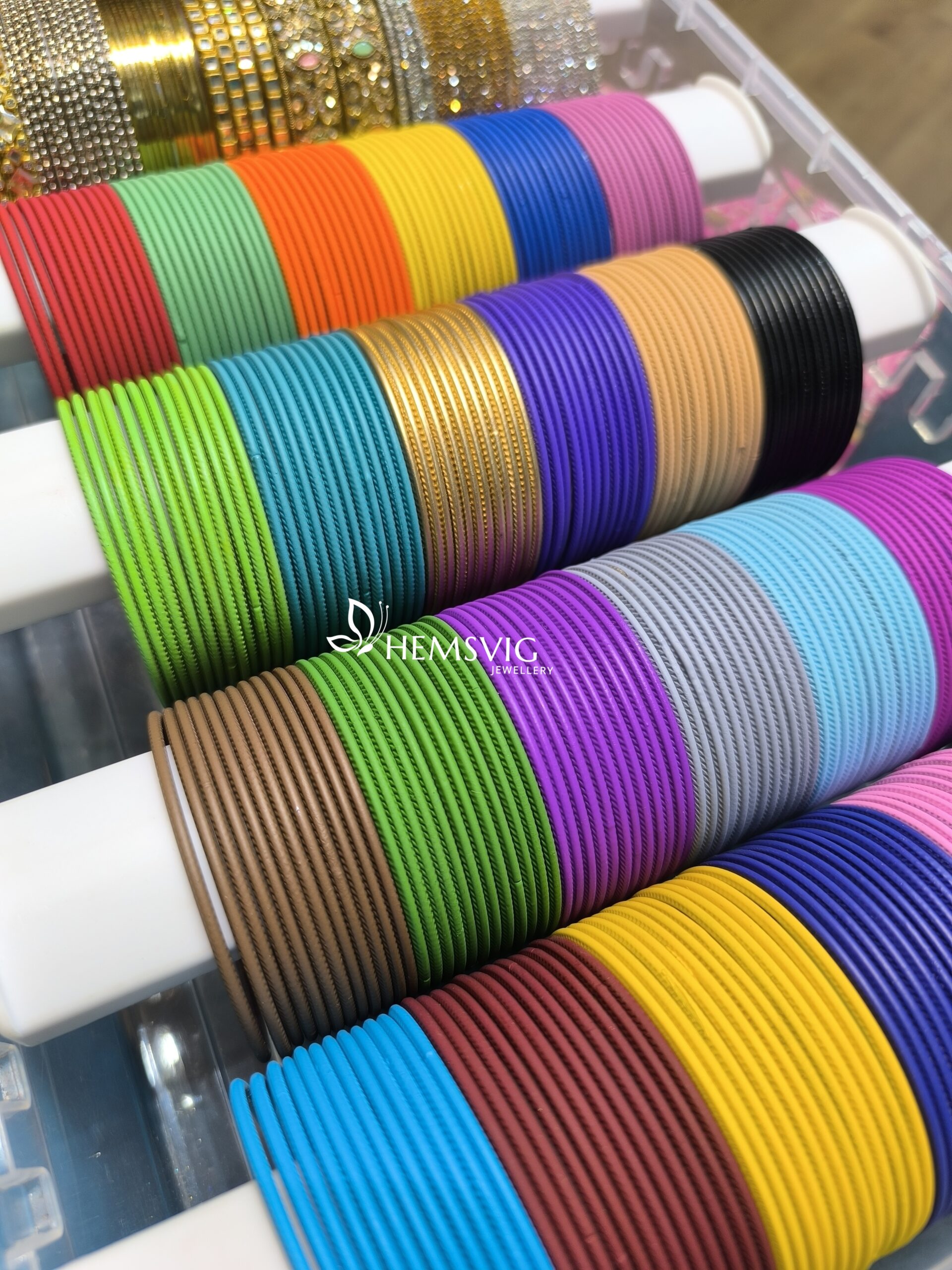 3-in-1 Combo – 24 Dozen Colorful Metal Bangles with 8 Side Bangle Varieties - Image 3