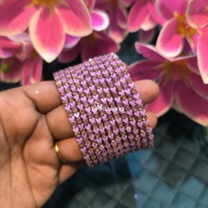 Heart Design Glass Bangles