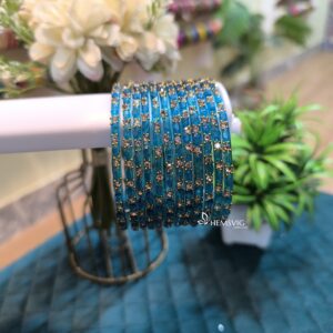 Oval Radiance Glass Bangles (set of 6pcs)