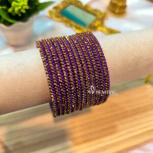 Gulab Radiance Glass Bangles (set of 6 bangles)