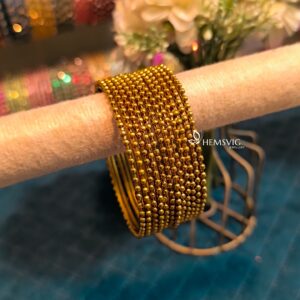 Elegant Gold Ball Chain Bangles