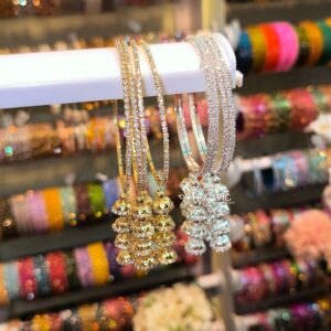 AD bangles with Jhumka -4pcs