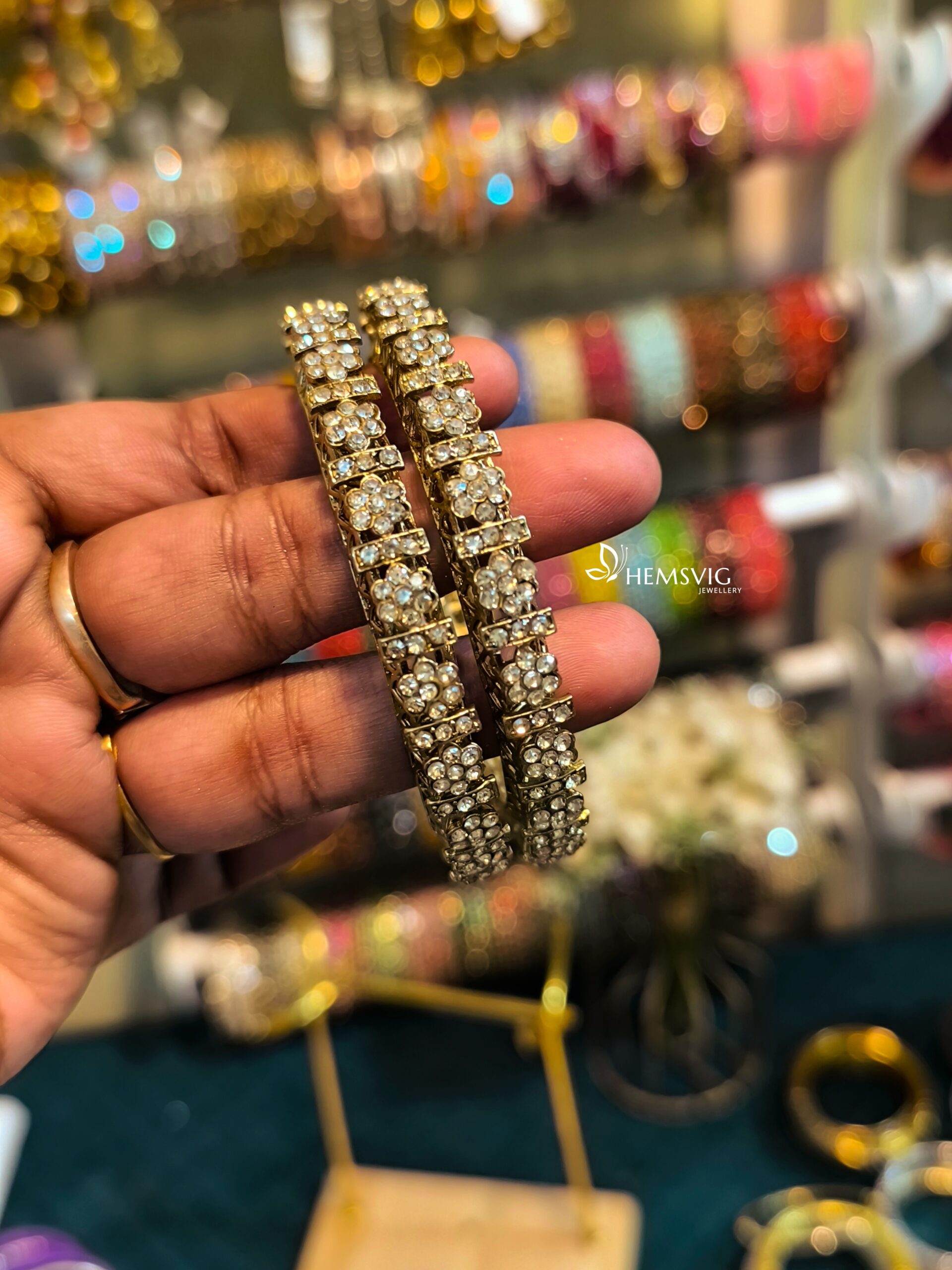 Chandrika Crystal Kada Bangles -2 Pcs