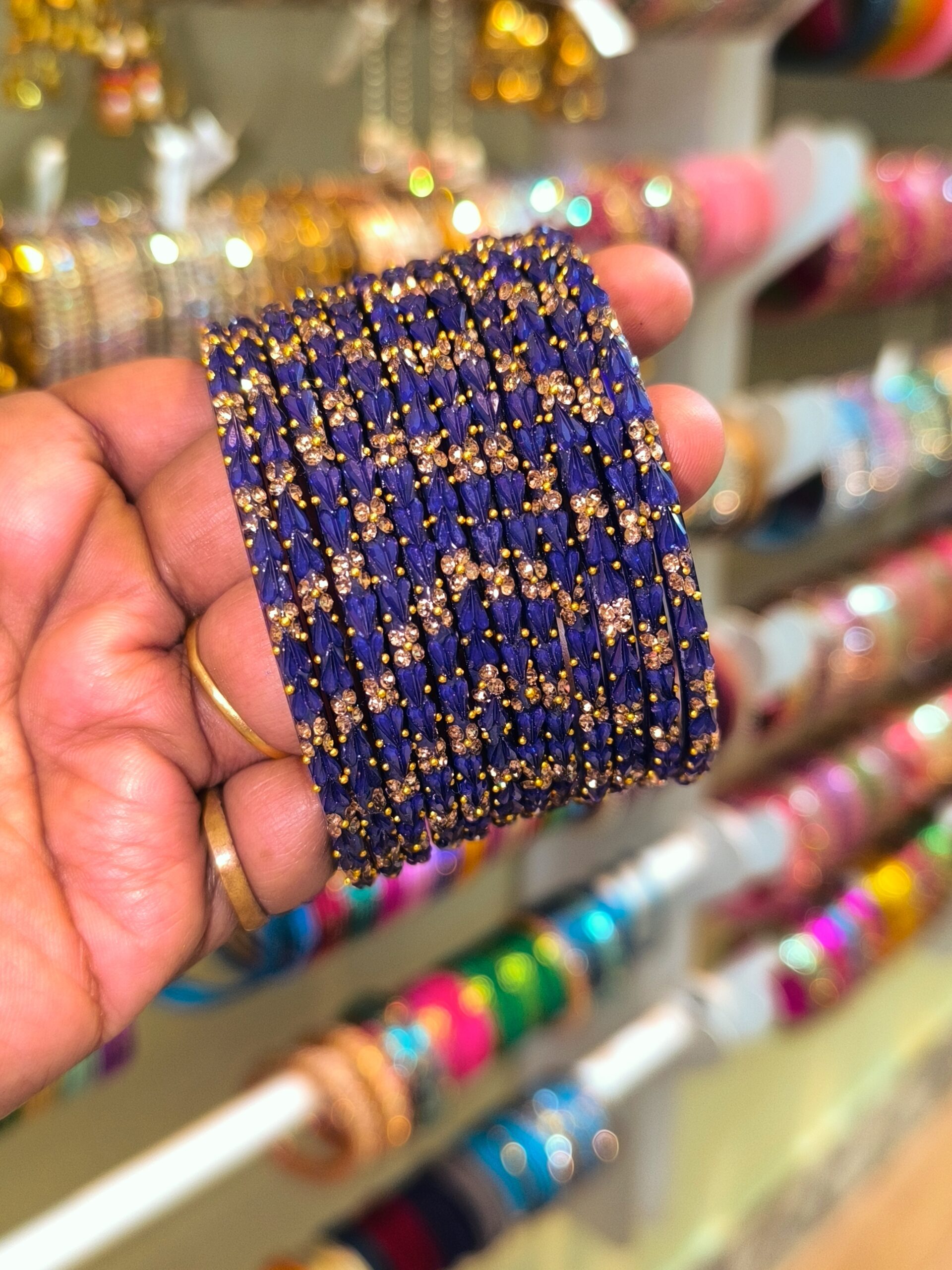 Twin Heart Glass Bangles 12pcs/1dozen set - Image 15