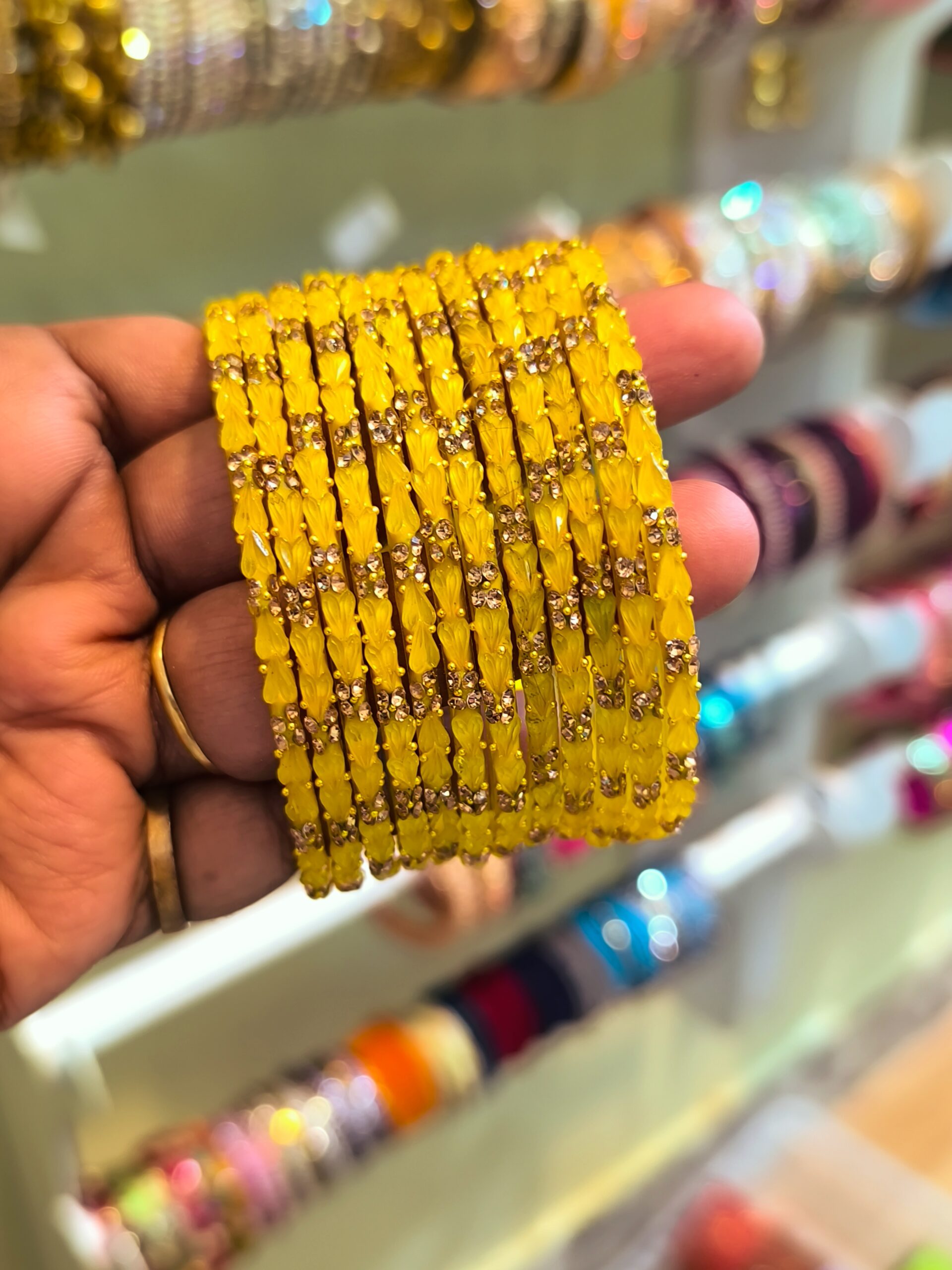 Twin Heart Glass Bangles 12pcs/1dozen set - Image 12