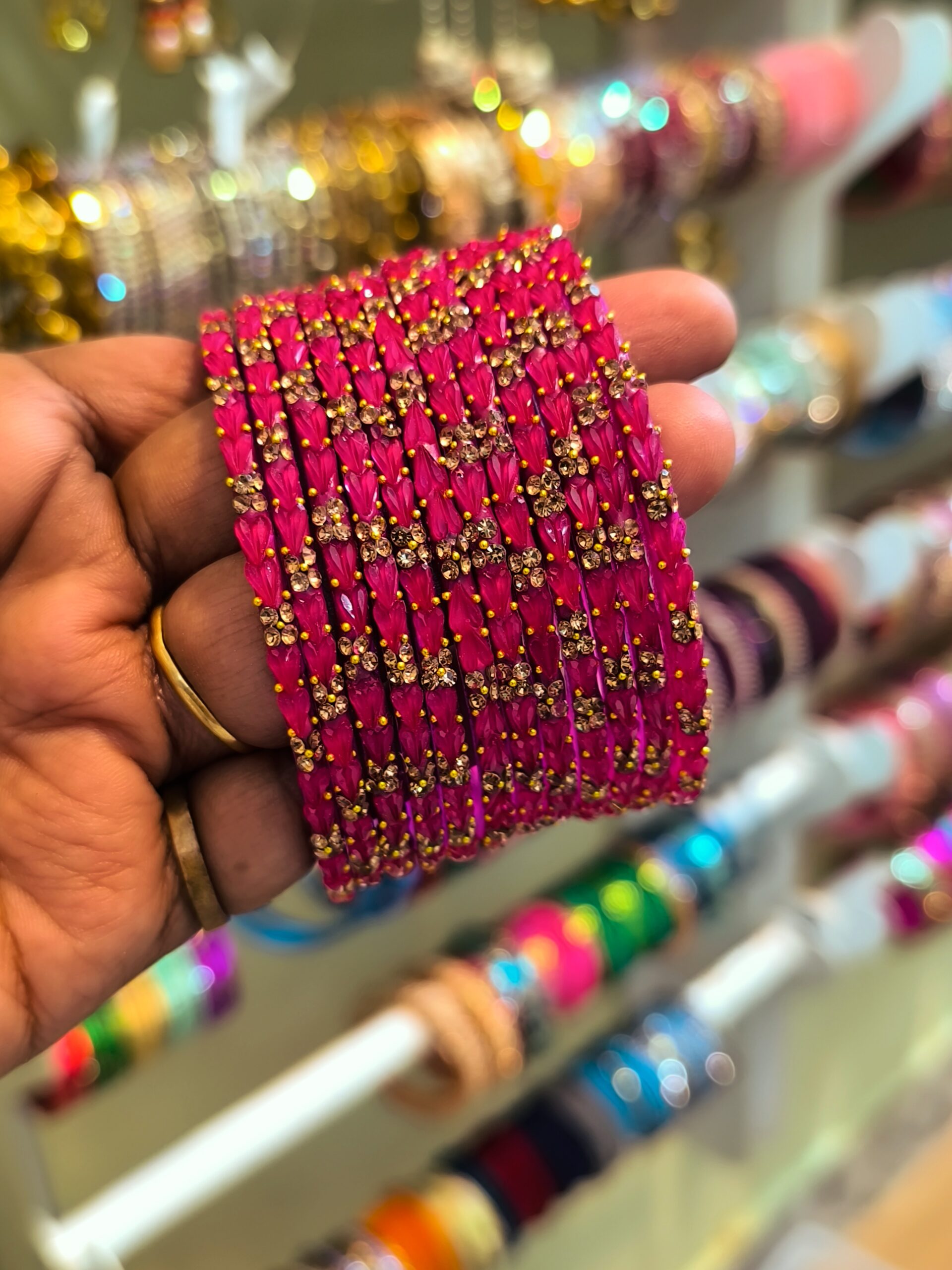 Twin Heart Glass Bangles 12pcs/1dozen set