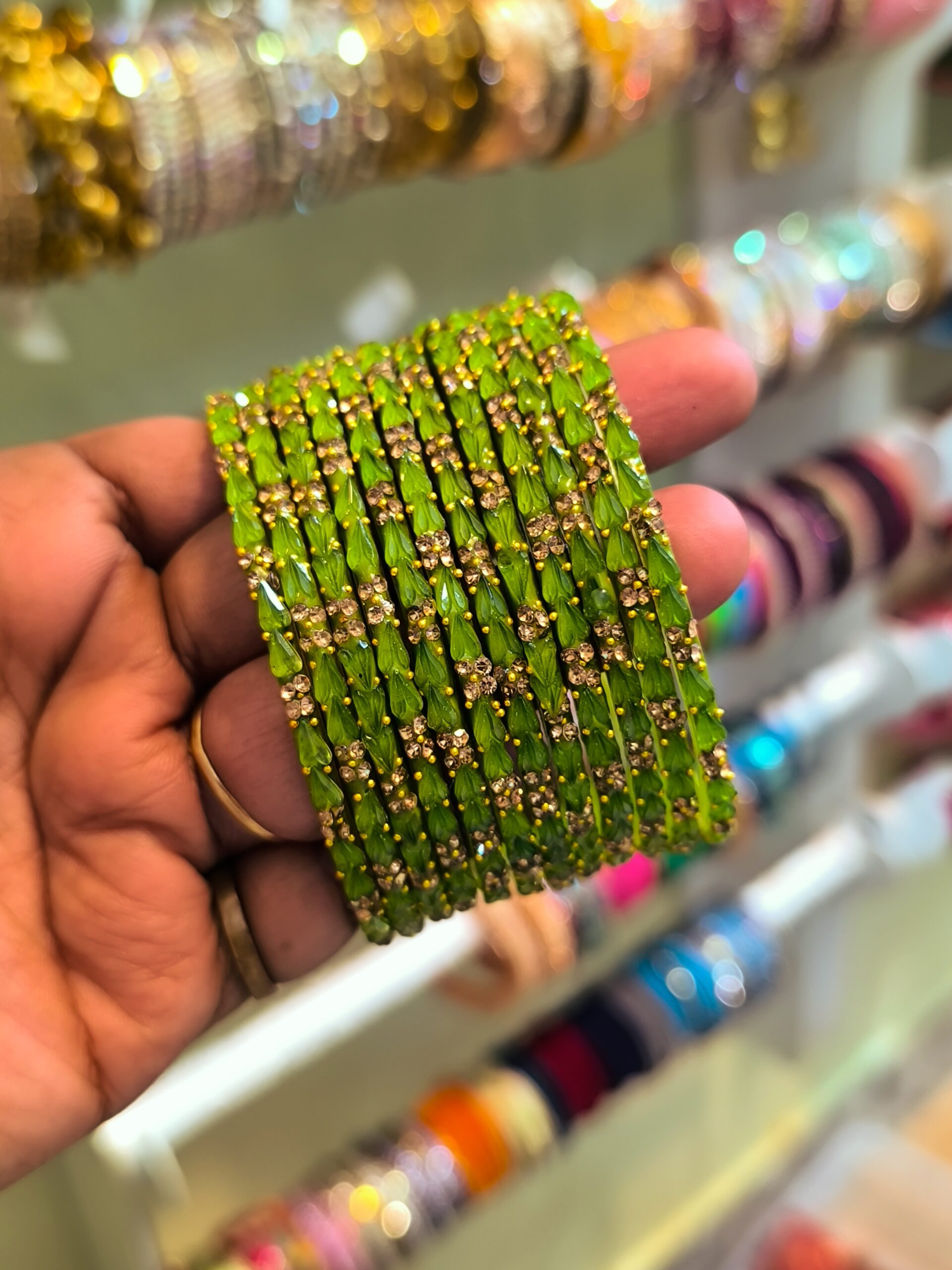 Twin Heart Glass Bangles 12pcs/1dozen set - Image 10