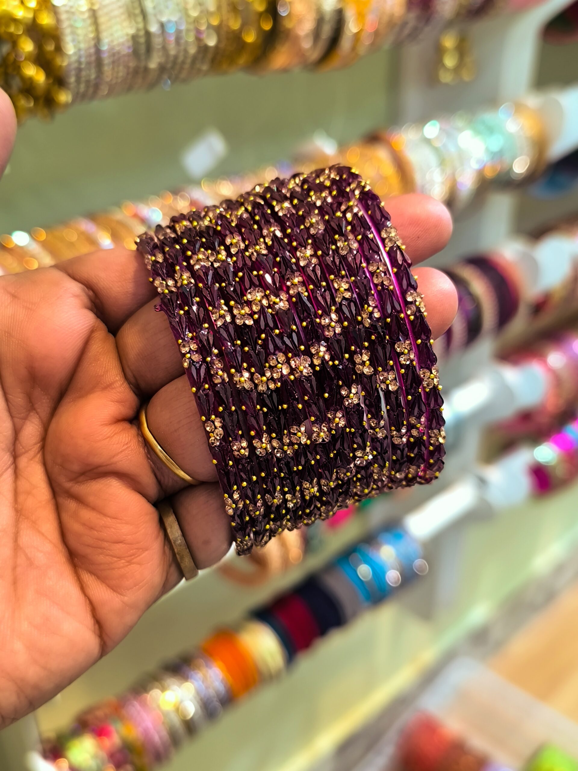 Twin Heart Glass Bangles 12pcs/1dozen set - Image 8