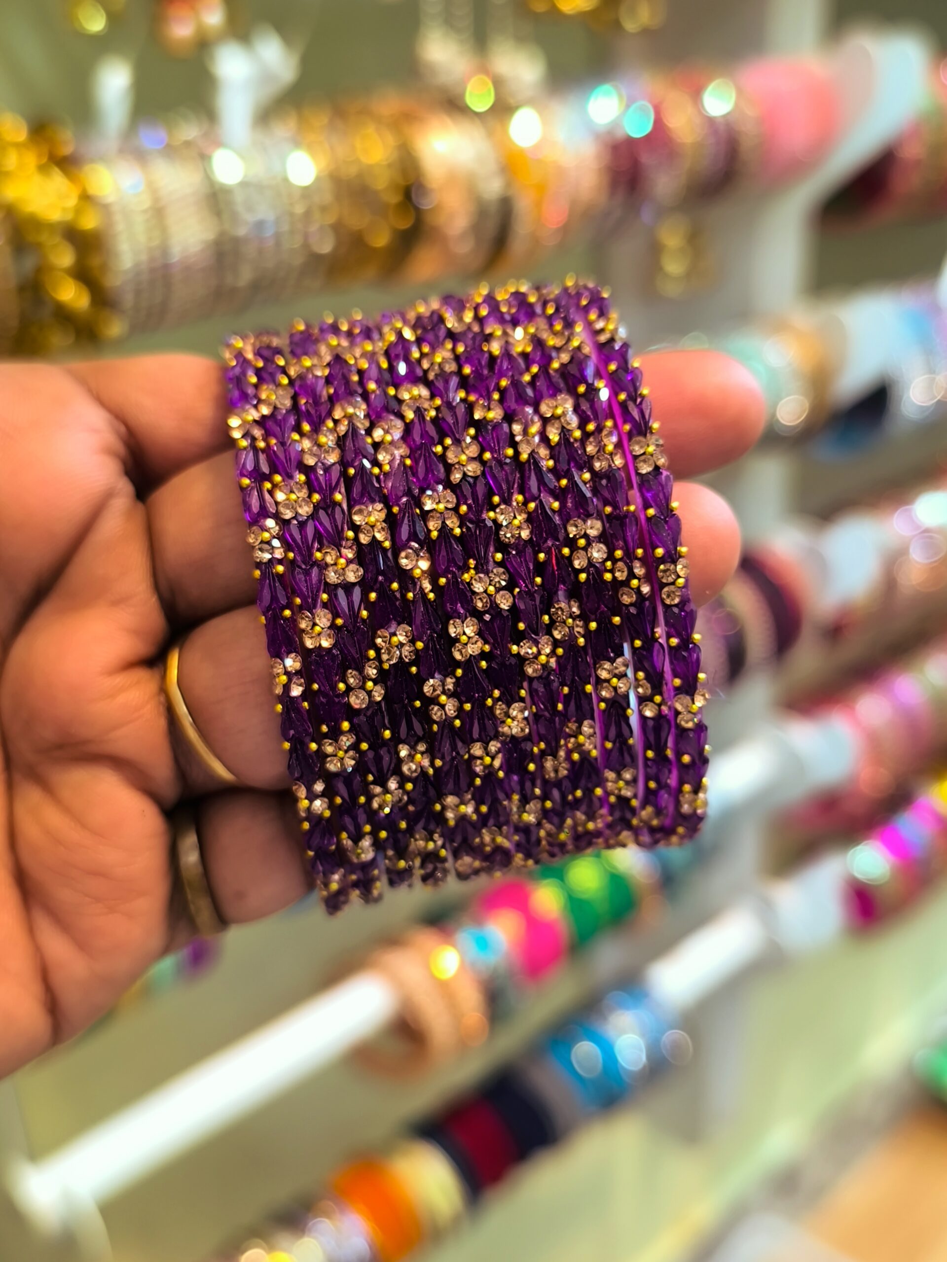 Twin Heart Glass Bangles 12pcs/1dozen set - Image 6