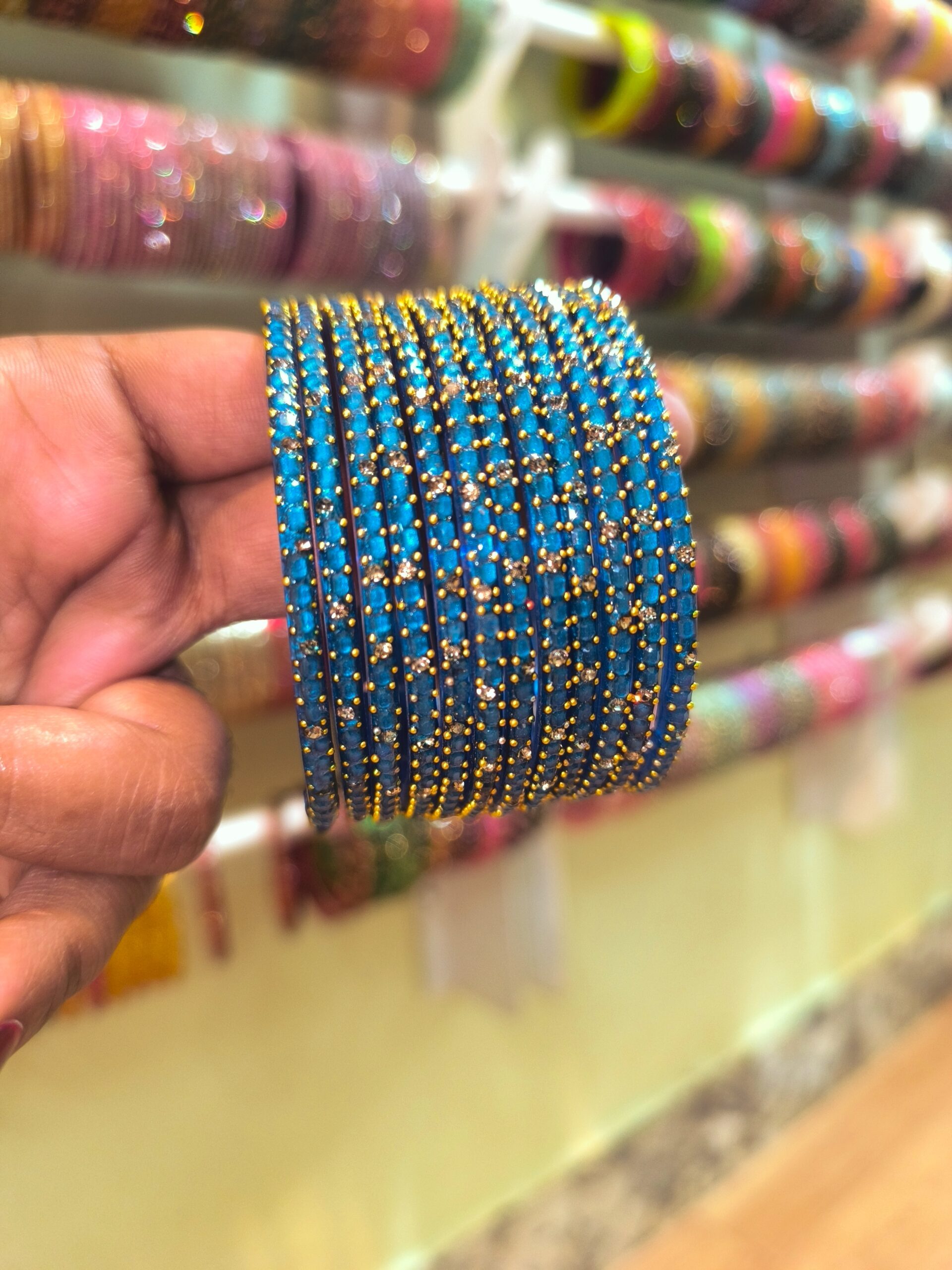 Cube Elegance Glass Bangles(6pcs) Set - Image 15