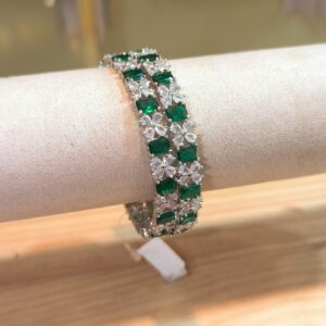 Emerald Green Floral AD bangle