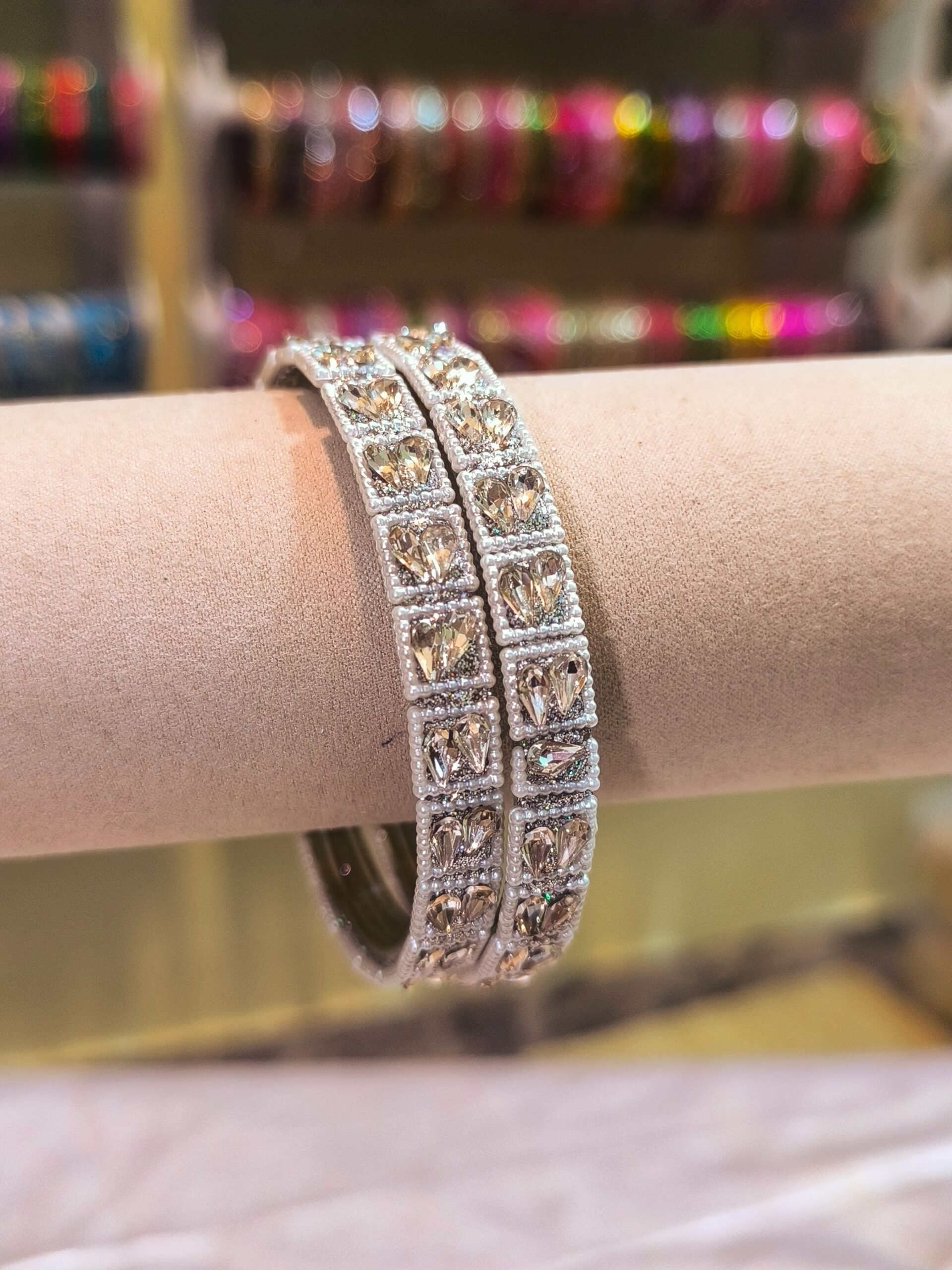 Luxury Sparkle Kada Bangles -2 Pcs