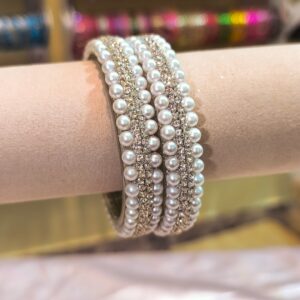 Pearl Glass Kada Bangle
