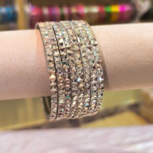 Diamond Look Bangles -8 Pcs