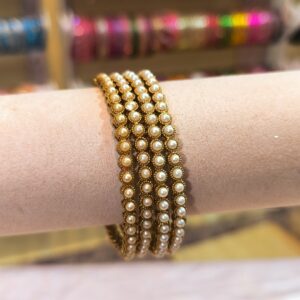 Tiny Pearl Bangles-4 pcs