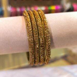 Royal Grid Glass Bangles-4 pcs