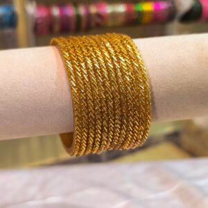 Zari Bangles Gold-12 Pcs