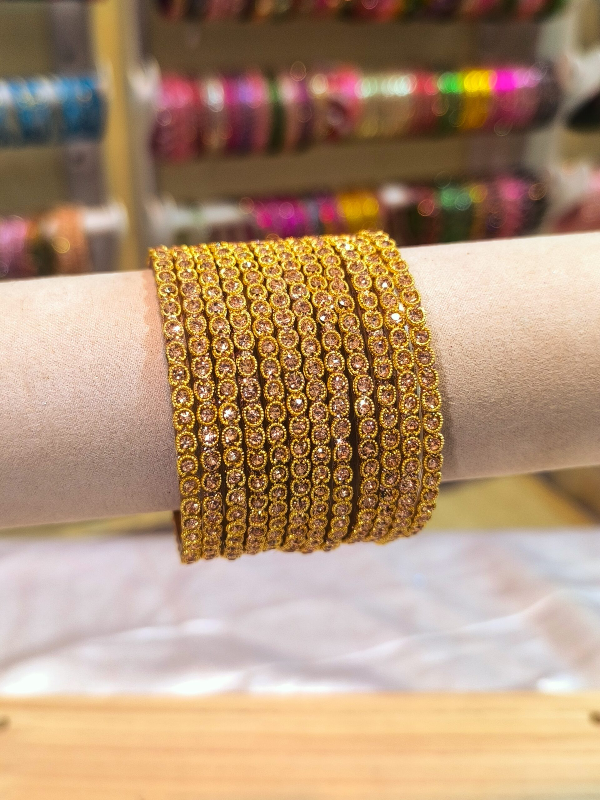 Royal Charm Bangles {Gold}-12 Pcs