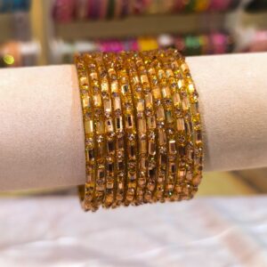 Tube Kundan Bangles-12 pcs