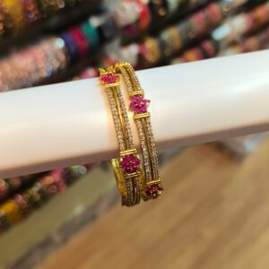 Premium CZ Floral Bangles PAB0036