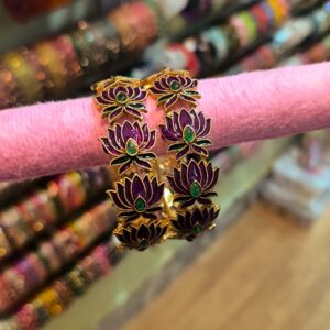 Trending Lotus Bangles Purple -PAB0016