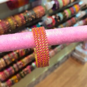 Ruby stone bangles -PAB0021
