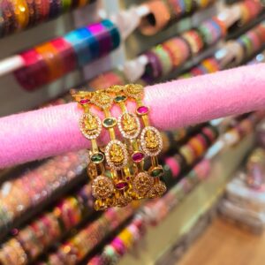 Premium CZ Lakshmi Bangles - PAB0024