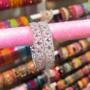 4 Leaf AD Bangles-2 pcs