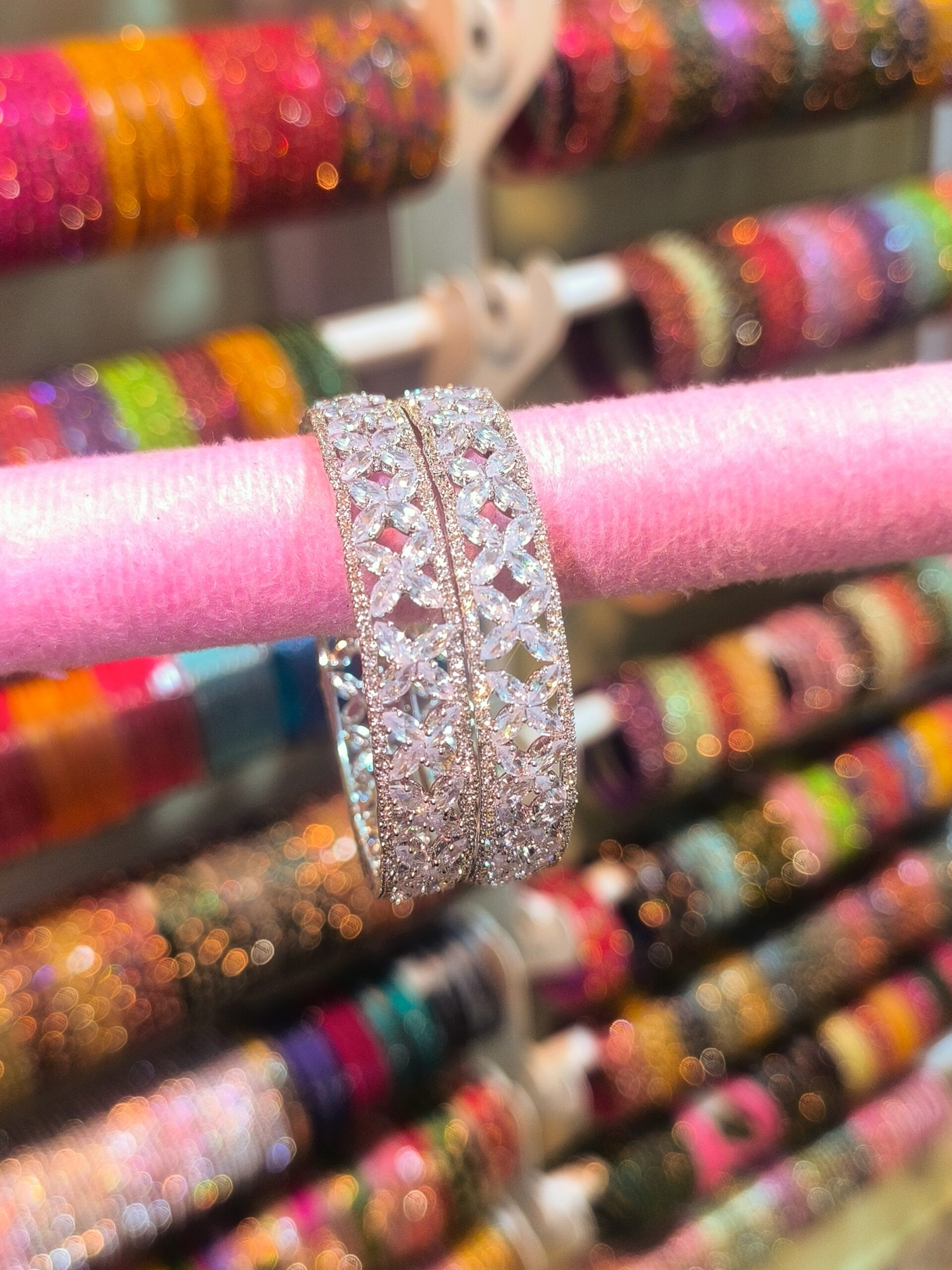 4 Leaf AD Bangles-2 pcs