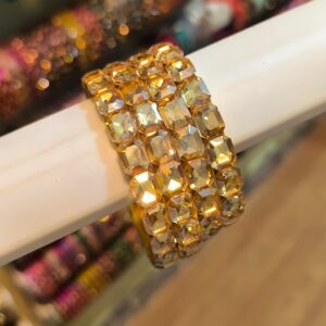 Gold- Plated AD Big Bangles -4 Pcs