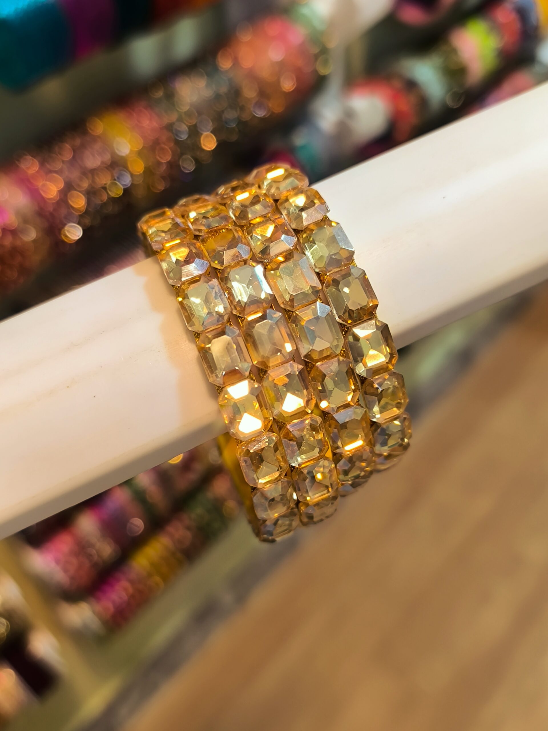 Gold- Plated AD Big Bangles -4 Pcs