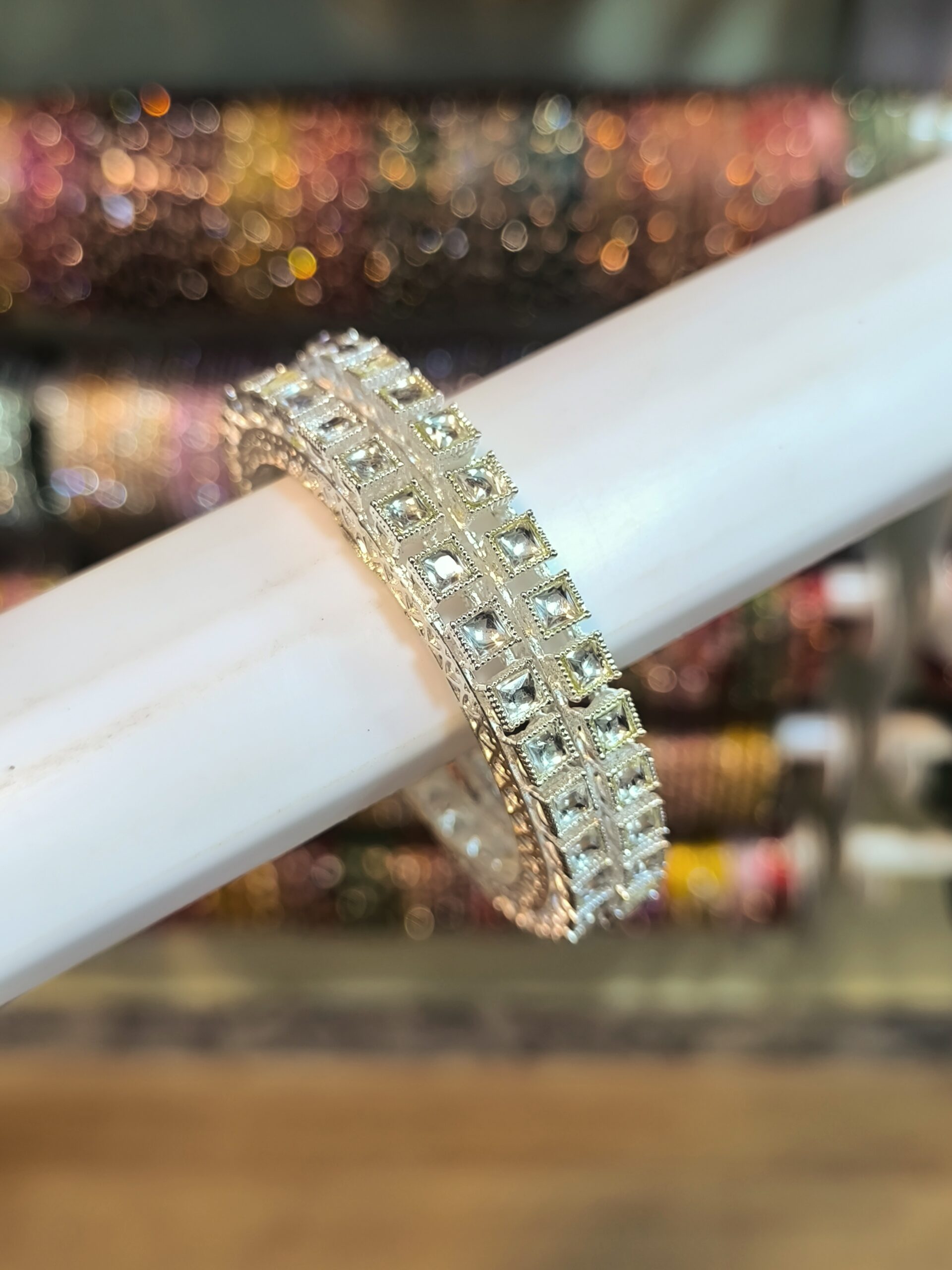 Diamond Cut Design Bangles -2 Pcs