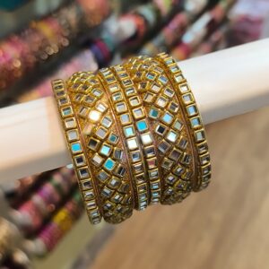 Aqua Mirror Kada Bangles -6 Pcs