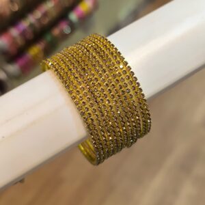 Gold Colour Chain Bangles -12 Pcs