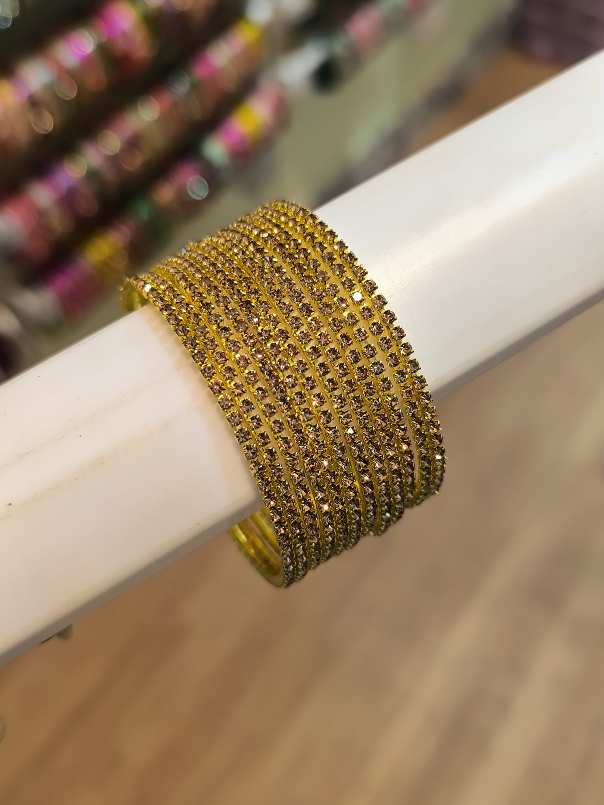 Gold Colour Chain Bangles -12 Pcs