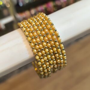 Round Pearl Bangles -8 Pcs