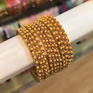 Royal Blush Pearl Bangles -12 Pcs