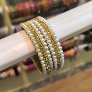 Pearl Glass Kada Bangle