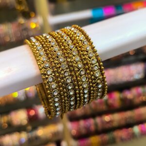 Moti Chudi Bangles -12 Pcs