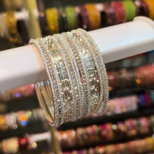 Silver Plated Ethnic Bangles -20 Pcs