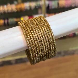 Gold Plated Micro Bangles -12 Pcs