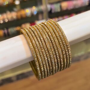 Twinkle Crystal LCD Bangles -12 Pcs