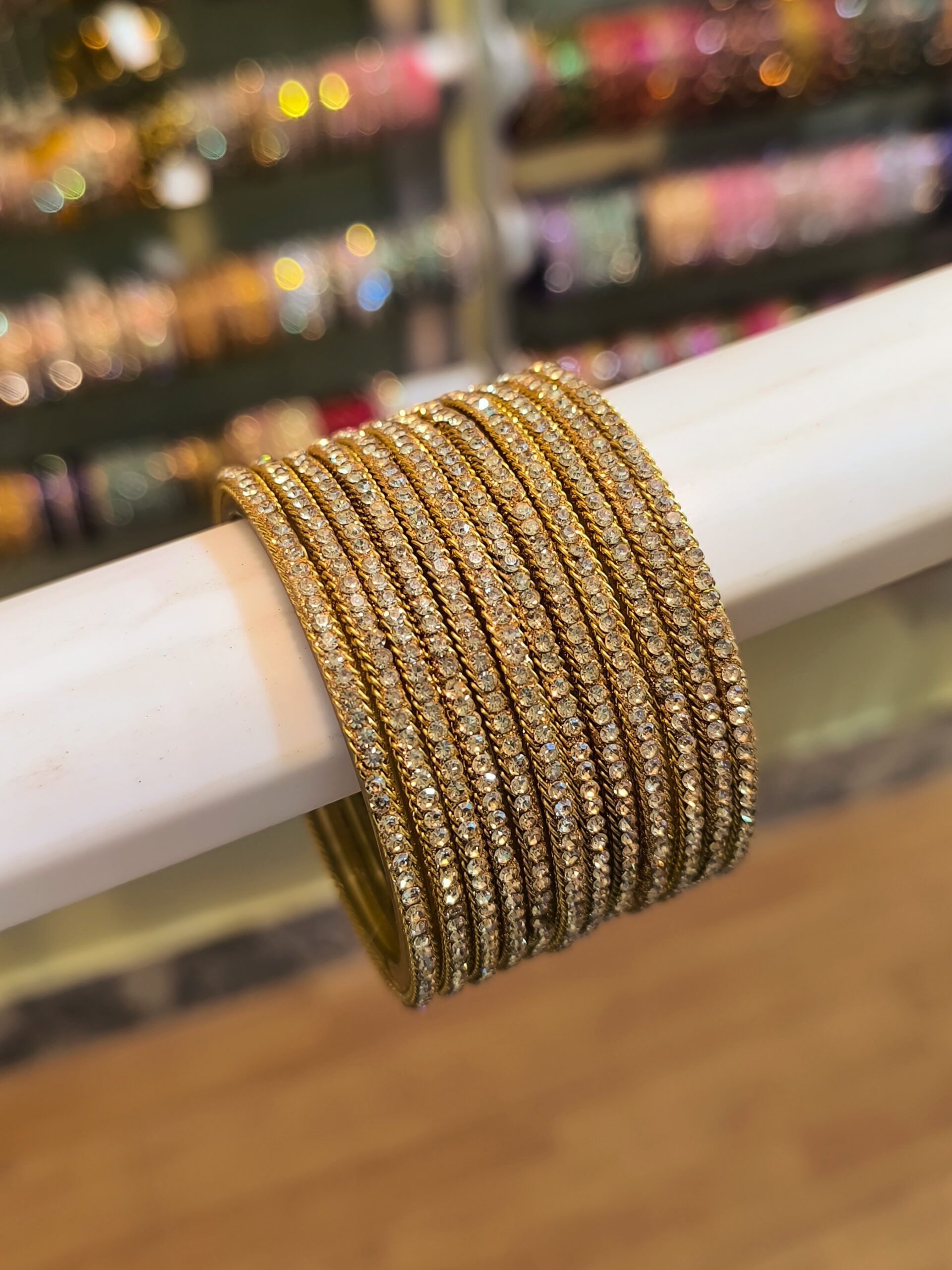 Twinkle Crystal LCD Bangles -12 Pcs