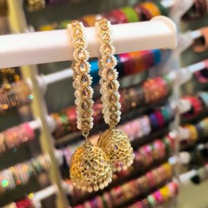 Pearl Jhumka  Bangles {Gold} -2 Pcs