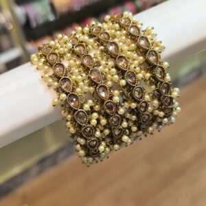 Pearl Thilagam Bangles -4 Pcs