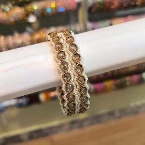 Pearl Small Thilagam Bangles - 2 Pcs