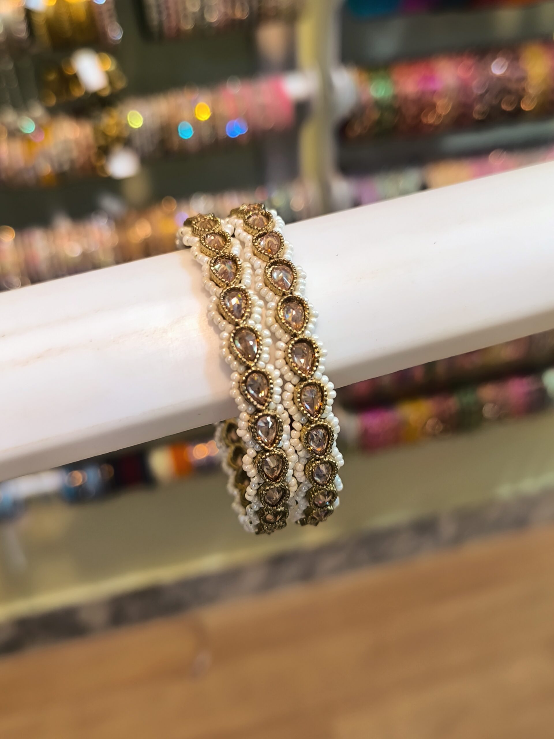 Pearl Small Thilagam Bangles - 2 Pcs