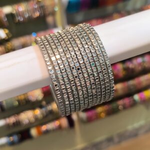 Silver Plated Micro Bangles -12 Pcs