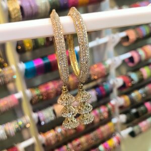 Gold Jhumka Bangles-2 Pcs